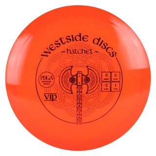 Westside Disc Golf VIP Hatchet Fairway Driver 9/6/-2/1 Orange/Red 168 grams