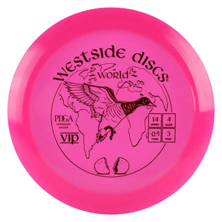 Westside Disc Golf VIP World Distance Driver 14/4/-0.5/3 Pink/Red 170 grams