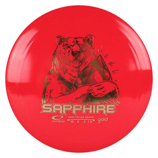 Latitude 64 Disc Golf Gold Sapphire Distance Driver 10/6/-2/1.5 Red/Gold 163 grams-