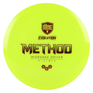 Discmania Disc Golf Evolution Neo Method Midrange 5/5/0/3 Yellow/Red 180 grams