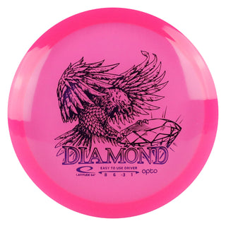 Latitude 64 Disc Golf Opto Diamond Fairway Driver 8/6/-3/1 Pink/Purple 156 grams