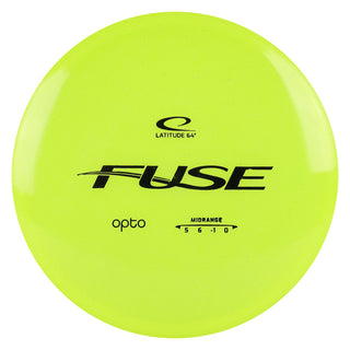 Latitude 64 Disc Golf Opto Fuse Midrange 5/6/-1/0 Yellow Shimmer/Black 175 grams
