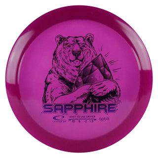 Latitude 64 Disc Golf Opto Sapphire Distance Driver 10/6/-2/1.5 Purple/Purple 163 grams