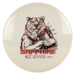 Latitude 64 Disc Golf Opto Sapphire Distance Driver 10/6/-2/1.5 White/Red 162 grams