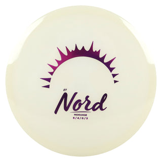 Kastaplast Disc Golf K1 Glow Nord Midrange 5/4/0/3 Glow/Purple 177 grams