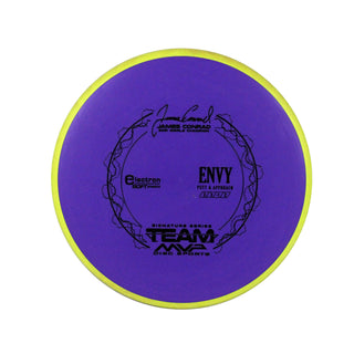 Axiom Disc Golf Electron Envy Soft Putter 3/3/0/2 Purple/Yellow 168 grams