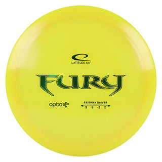 Latitude 64 Disc Golf Opto Air Fury Fairway Driver 9/6/-2/2 Yellow/Green 158 grams