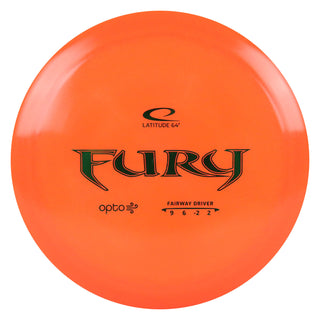 Latitude 64 Disc Golf Opto Air Fury Fairway Driver 9/6/-2/2 Orange/Green 157 grams