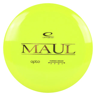 Latitude 64 Disc Golf Opto Maul Fairway Driver 7/7/-2/1 Yellow/Gold 171 grams