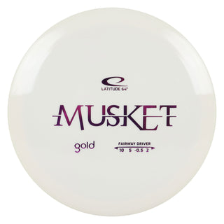 Latitude 64 Disc Golf Gold Musket Fairway Driver 10/5/-0.5/2 White/Purple 176 grams
