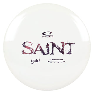 Latitude 64 Disc Golf Gold Saint Fairway Driver 9/7/-1/2 White/Lavender 173 grams