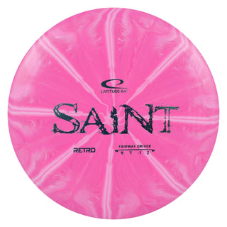 Latitude 64 Disc Golf Retro Burst Saint Fairway Driver 9/7/-1/2 Pink/Teal 173 grams