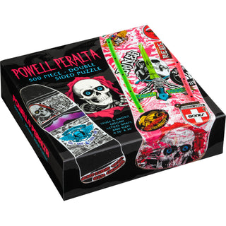 Powell Peralta Skateboard Puzzle 500pcs Geegah Skull and Sword Pink Double Sided
