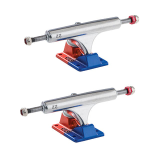 Ace Skateboard Trucks AF1 Blue/Orange Silver 22 (7.75" Axle) Pair