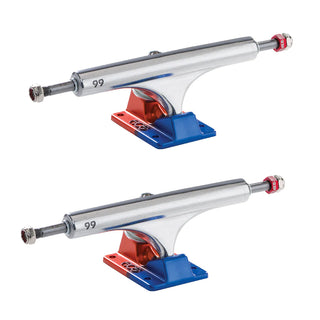 Ace Skateboard Trucks AF1 Blue/Orange Silver 66 (9.0" Axle) Pair