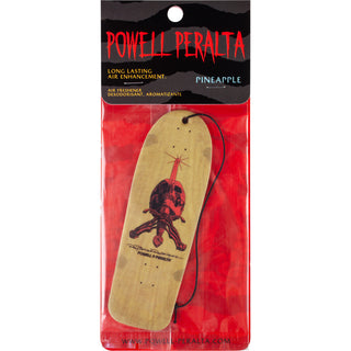 Powell Peralta Skateboard Pineapple Air Freshener OG Rodriguez Skull and Sword Yellow