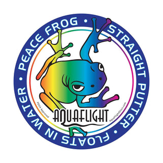 AquaFlight Floating Disc Golf Peace Frog Putter 3/3/0/1 Orange/Gold 136 grams