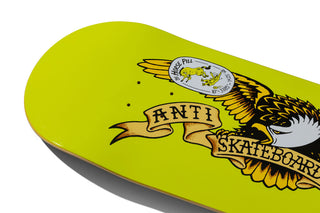 Anti Hero Skateboard Deck Shaped Eagle Horse Pill Yellow 10" x 31.85"