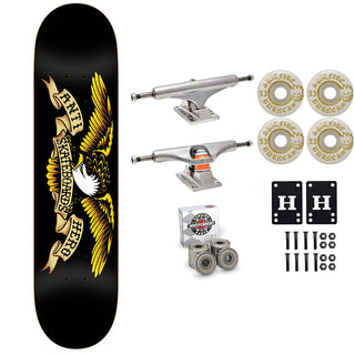 Anti Hero Skateboard Black 8.125" Independent Spitfire Premium Kit