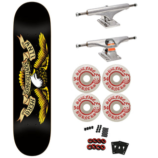 Anti Hero Premium Skateboard with Indy Trucks, Spitfire Wheels 8.12" Classic Eagle