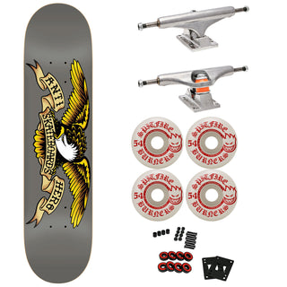 Anti Hero Premium Skateboard with Indy Trucks, Spitfire Wheels 8.25" Classic Eagle
