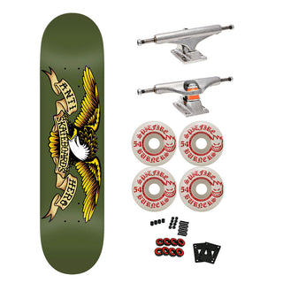 Anti Hero Premium Skateboard with Indy Trucks, Spitfire Wheels 8.38" Classic Eagle
