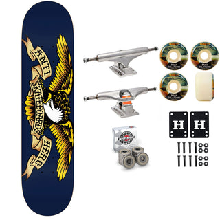 Anti Hero Skateboard Navy Blue 8.5" Independent Satori Premium Kit