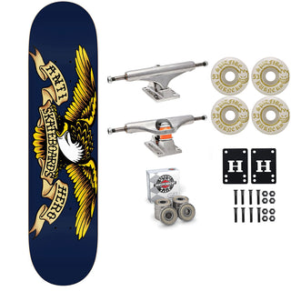 Anti Hero Skateboard Navy Blue 8.5" Independent Spitfire Premium Kit