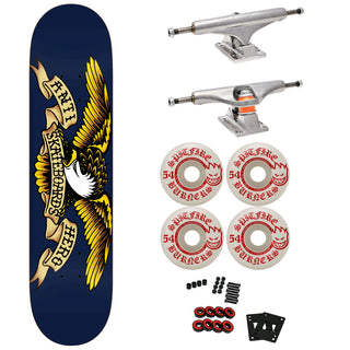 Anti Hero Premium Skateboard with Indy Trucks, Spitfire Wheels 8.5" Classic Eagle