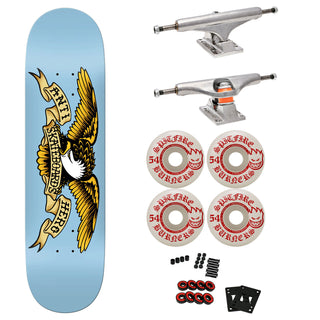 Anti Hero Premium Skateboard with Indy Trucks, Spitfire Wheels 8.28" Classic Eagle