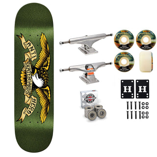 Anti Hero Skateboard Green Easy Rider 8.38" Independent Satori Premium Kit