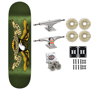 Anti Hero Skateboard Green Easy Rider 8.38" Independent Spitfire Premium Kit