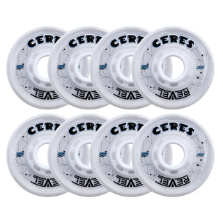 Alkali Roller Hockey Wheels - Revel Ceres 76mm 74A Clear (8-Pack)