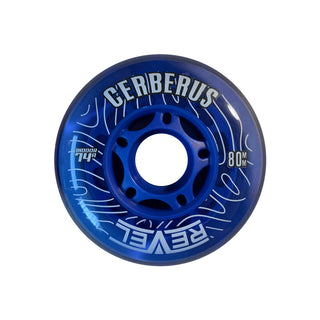 Alkali Roller Hockey Wheels - Revel Cerberus 76/80 HiLo 74A Blue (8-Pack)