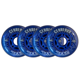 Alkali Roller Hockey Wheels - Revel Cerberus 76mm 74A Blue (4-Pack)