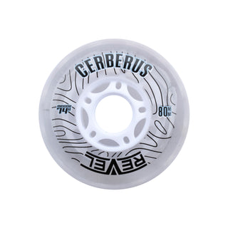 Alkali Roller Hockey Wheels - Revel Cerberus 76mm 74A Clear (8-Pack)