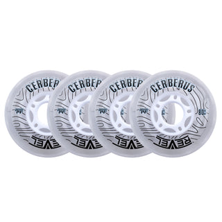 Alkali Roller Hockey Wheels - Revel Cerberus 76mm 74A Clear (4-Pack)