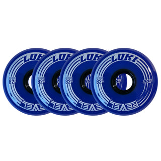 Alkali Roller Hockey Wheels - Revel Loki 80mm 82A Blue (4-Pack)