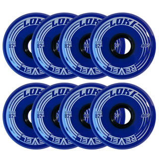 Alkali Roller Hockey Wheels - Revel Loki 76mm 82A Blue (8-Pack)