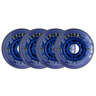 Alkali Roller Hockey Wheels - Revel Pax 76mm 74A Blue (4-Pack)