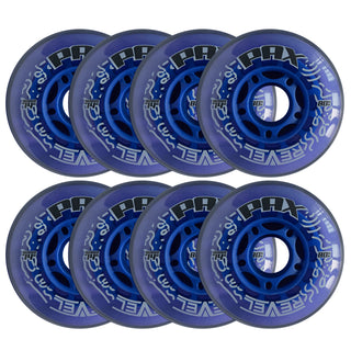 Alkali Roller Hockey Wheels - Revel Pax 76mm 74A Blue (8-Pack)
