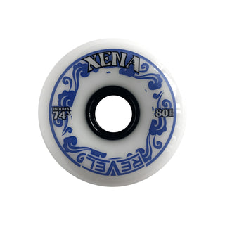 Alkali Roller Hockey Wheels - Revel Xena 80mm 74A White (4-Pack)