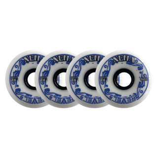 Alkali Roller Hockey Wheels - Revel Xena 76mm 74A White (4-Pack)