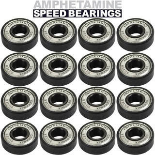 Amp Inline Roller Hockey Speed Bearings and Spacers Kit Ceramic Silver