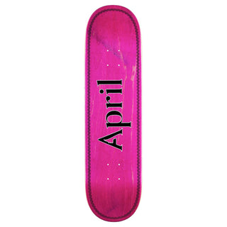April Skateboard Deck Logo Black/Pink 8.25" x 31.92"