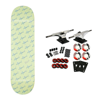 April Skateboard Complete Yuto Horigome Script Logo Green 8.25" x 31.92"