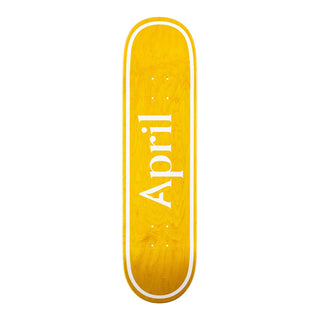 April Skateboard Deck Og Logo Yellow 8.5" x 32.2"