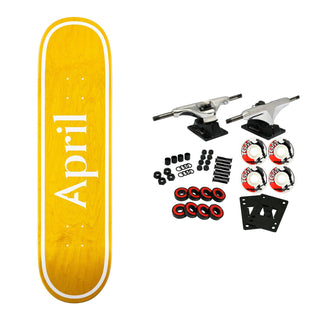 April Skateboard Complete Og Logo Yellow 8.5" x 32.2"