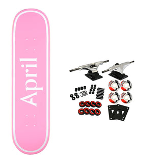 April Skateboard Complete Mini Og Logo White/Pink 7.37" x 29"