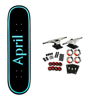 April Skateboard Complete Mini Og Logo Blue/Black 7.5" x 29.3"